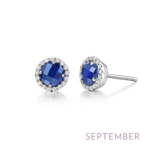 Lafonn September Birthstone Earrings bonded in Platinum